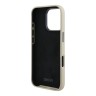 DKNY для iPhone 16 Pro Max чехол Liquid Silicone Stack Metal logo and Camera Hard Beige