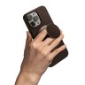 Uniq для iPhone 16 Pro чехол KEVA AIR Kevlar + GripFit Premium Mount Brown (MagSafe)