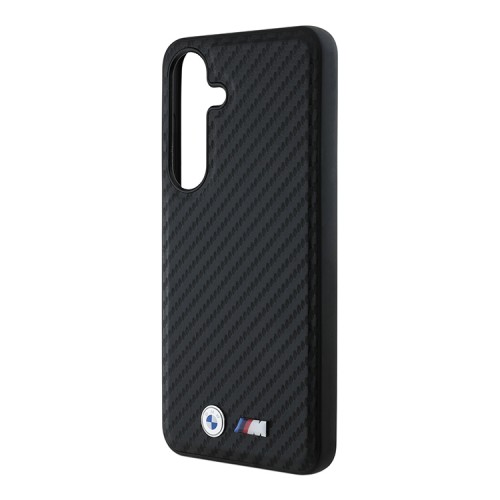 BMW для Galaxy S25+ чехол M-Collection PU Carbon Metal logo Hard Black (MagSafe)