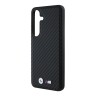 BMW для Galaxy S25+ чехол M-Collection PU Carbon Metal logo Hard Black (MagSafe)