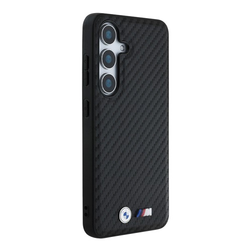 BMW для Galaxy S25+ чехол M-Collection PU Carbon Metal logo Hard Black (MagSafe)