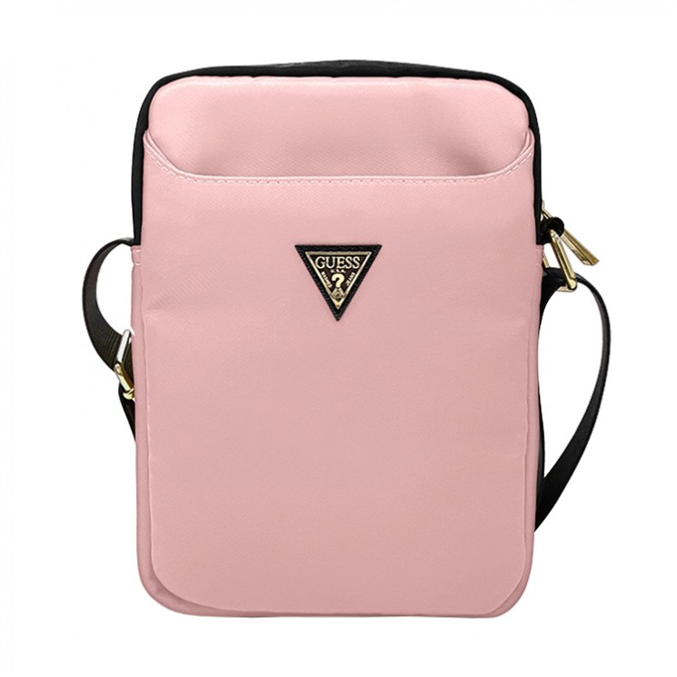 Guess Nylon Tablet bag with Triangle metal logo для планшета до 10", розовая GUTB10NTMLLP