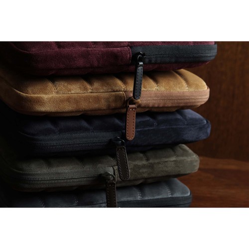 Bustha для Macbook Air/Pro 13"/14" (18/22) чехол Puffer Sleeve Suede/Leather (Concrete)