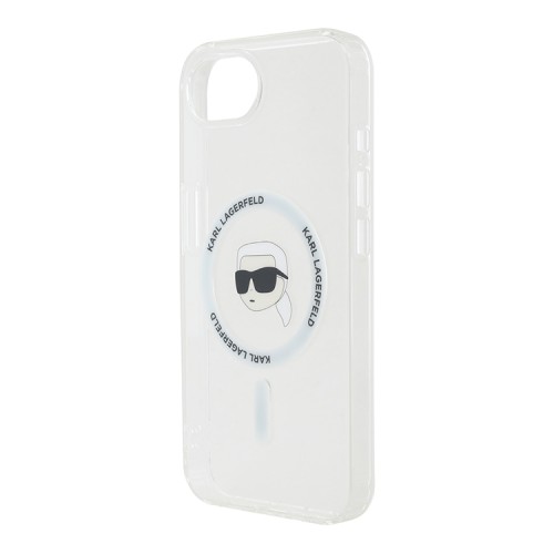 Karl Lagerfeld для iPhone 16e чехол PC/TPU NFT Karl Head Hard White (MagSafe)