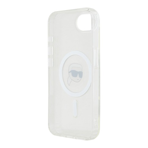 Karl Lagerfeld для iPhone 16e чехол PC/TPU NFT Karl Head Hard White (MagSafe)
