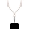 Energea Кабель +Ремешок Lasso 2in1 USB-C to USB-C cable PD240W 5A +Crossbody phone strap 1.5m Sand