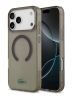 Lacoste для iPhone 17 Pro чехол IML Croc logo Hard Transparent Black (MagSafe)