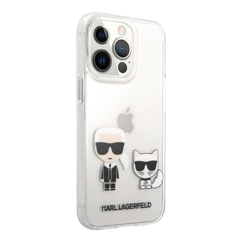 Чехол Karl Lagerfeld Karl & Choupette Hard для iPhone 13 Pro, прозрачный