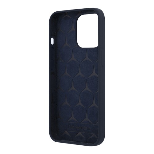 Чехол Mercedes Liquid Silicone Hard для iPhone 13 Pro, синий