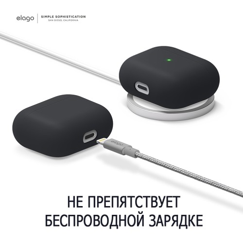 Чехол Elago Liquid silicone для AirPods 3 (2021), черный