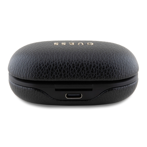 Guess Наушники TWS Bluetooth PU Grained leather with Classic Metal logo ENC Black