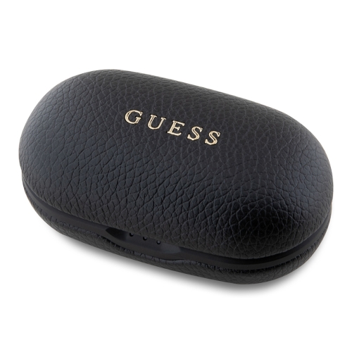 Guess Наушники TWS Bluetooth PU Grained leather with Classic Metal logo ENC Black