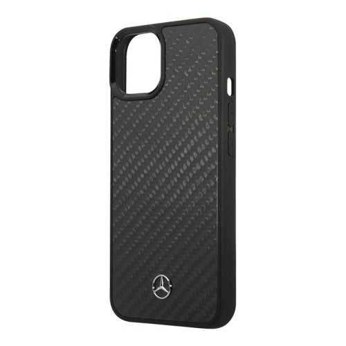 Карбоновый чехол Mercedes Dynamic Real Carbon Hard для iPhone 13, черный