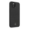 Карбоновый чехол Mercedes Dynamic Real Carbon Hard для iPhone 13, черный