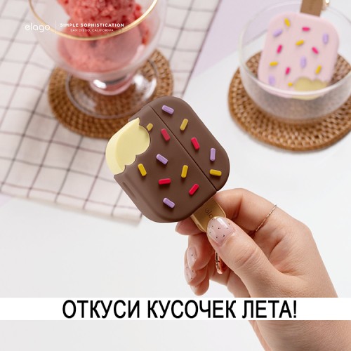 Чехол Elago Unique Ice Cream Hang case для AirPods 3 (2021), коричневый