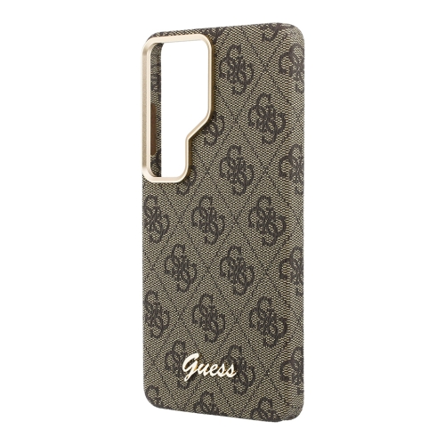Guess для Galaxy S26 Ultra чехол PU 4G Script metal logo & Camera Hard Brown (MagSafe)