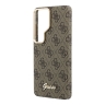 Guess для Galaxy S26 Ultra чехол PU 4G Script metal logo & Camera Hard Brown (MagSafe)