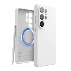 Elago для Galaxy S26 Ultra чехол Magnetic Silicone White (MagSafe)