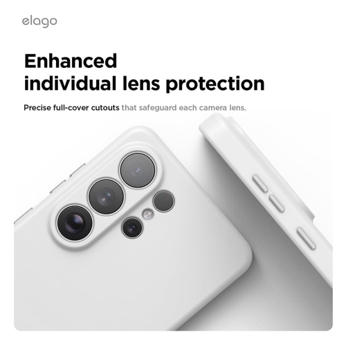 Elago для Galaxy S26 Ultra чехол Magnetic Silicone White (MagSafe)