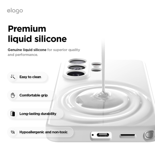 Elago для Galaxy S26 Ultra чехол Magnetic Silicone White (MagSafe)