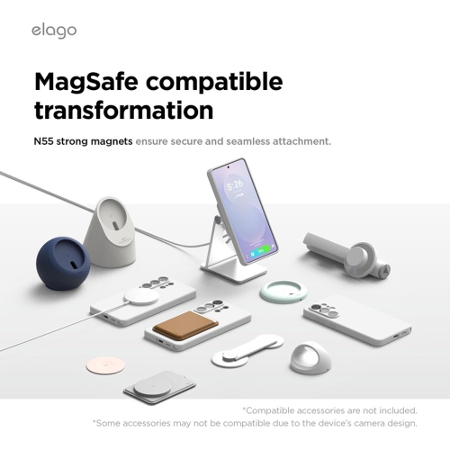 Elago для Galaxy S26 Ultra чехол Magnetic Silicone White (MagSafe)