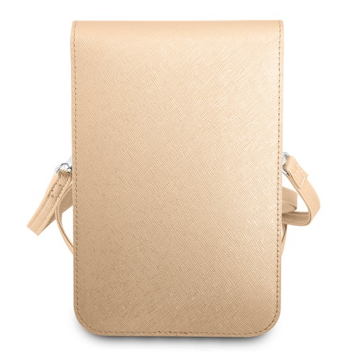 Сумка Guess Wallet Bag Saffiano Triangle logo для смартфонов, бежевая