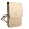 Сумка Guess Wallet Bag Saffiano Triangle logo для смартфонов, бежевая