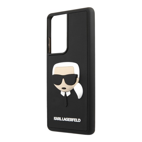 Чехол Lagerfeld 3D Rubber Karl's head Hard для Galaxy S21 Ultra, черный