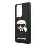 Чехол Lagerfeld 3D Rubber Karl's head Hard для Galaxy S21 Ultra, черный