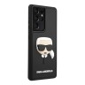 Чехол Lagerfeld 3D Rubber Karl's head Hard для Galaxy S21 Ultra, черный