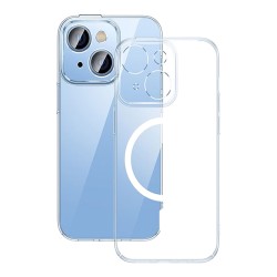 Чехол Baseus Magnetic Crystal Ultra-Thin PC case +Tempered glass для iPhone 14 Plus, прозрачный (MagSafe)