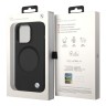 BMW для iPhone 14 Pro чехол Signature Liquid silicone Laser Ring Hard Black (MagSafe)