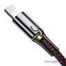 Baseus USB-A/Lightning C-shaped Light Intelligent power-off (1 м), черный CALCD-01