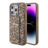 Guess для iPhone 15 Pro чехол GripStand PU G CUBE with Script metal logo Hard Brown