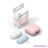 Чехол Elago Silicone DUO для AirPods 1/2, Pink с крышками White и Pastel Blue