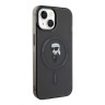 Lagerfeld для iPhone 15 чехол PC/TPU NFT Karl Ikonik Hard Black (MagSafe)