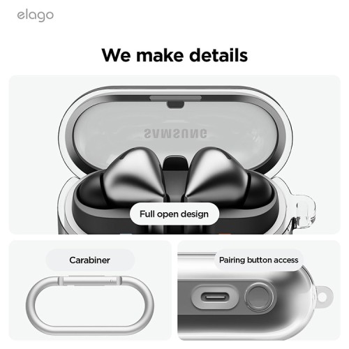 Elago для Galaxy Buds 3/3 Pro чехол Clear Hang case Transparent
