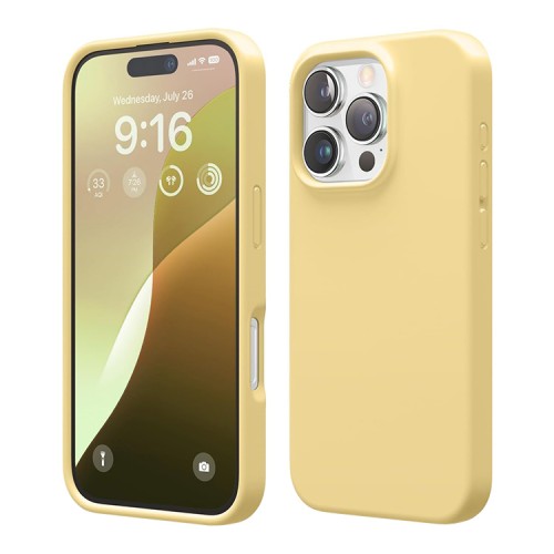 Elago для iPhone 16 Pro Max чехол Soft silicone (Liquid) Yellow