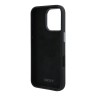 DKNY для iPhone 16 Pro Max чехол Liquid Silicone Stack Metal logo and Camera Hard Black