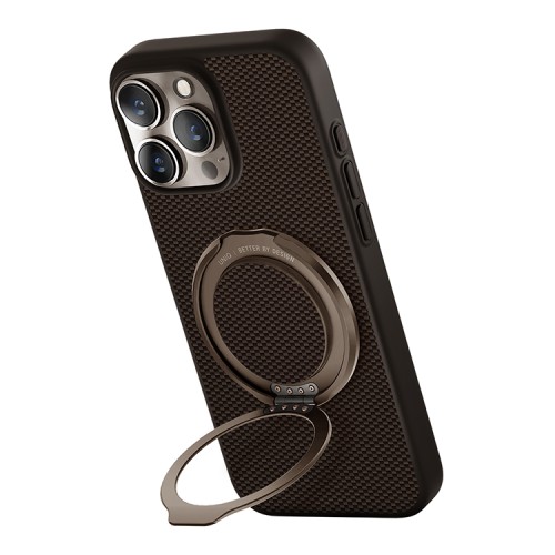 Uniq для iPhone 16 Pro Max чехол KEVA AIR Kevlar + GripFit Premium Mount Brown (MagSafe)