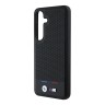 BMW для Galaxy S25+ чехол M-Collection PU Perforated Tricolor Metal logo Hard Black (MagSafe)