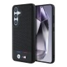 BMW для Galaxy S25+ чехол M-Collection PU Perforated Tricolor Metal logo Hard Black (MagSafe)