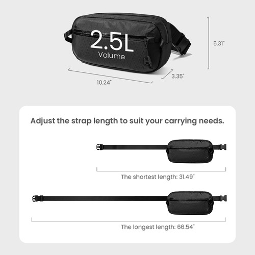 Tomtoc Travel сумка для аксессуаров Aviator-T35 X-Pac Chest Bag 2.5L Black