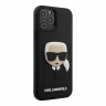 Чехол Karl Lagerfeld 3D Rubber Karl's head Hard для iPhone 12 Pro Max, черный