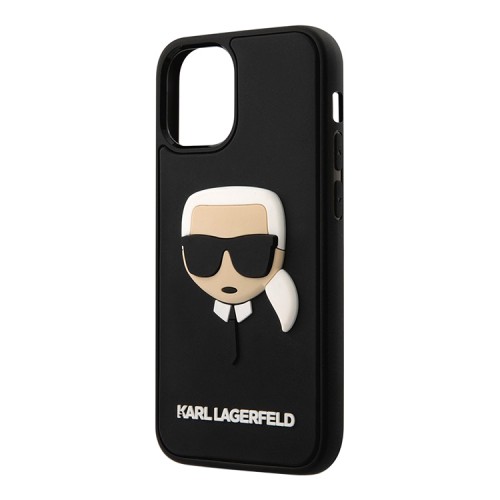 Чехол Karl Lagerfeld 3D Rubber Karl's head Hard для iPhone 12 Pro Max, черный
