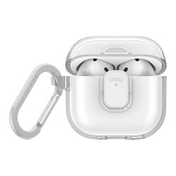 Uniq для Airpods 4 чехол Glase PRO TPU Lock case Glossy Clear