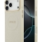 Guess для iPhone 17 Pro Max чехол PU Saffiano Peony Metal logo Gold camera Hard Beige (MagSafe)