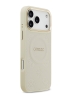 Guess для iPhone 17 Pro Max чехол PU Saffiano Peony Metal logo Gold camera Hard Beige (MagSafe)