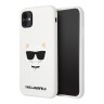 Чехол Karl Lagerfeld Liquid silicone Choupette Hard для iPhone 11, белый
