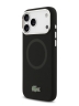 Lacoste для iPhone 17 Pro чехол Liquid silicone Lacquer Metal logo & Camera Hard Black (MagSafe)